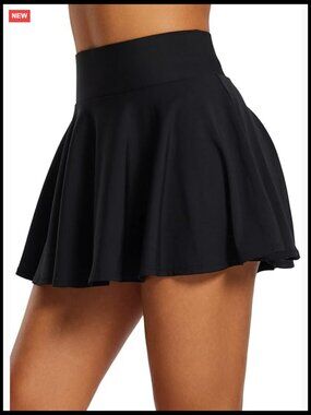 High Waisted Tummy Control Pleated Athletic Skort with Pockets for Tennis Golf